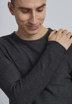 Grosses soldes 🧨 Solid SDJARAH - Pullover - Dark Grey Melange 🔥 -Solid Soldes 6ad6100ee6534e59a34f41c8078bf010