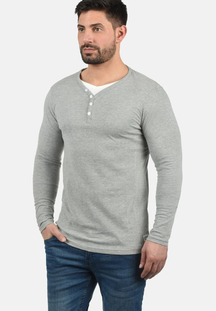 Meilleure vente 🥰 Solid SDDORIANO - T-shirt à Manches Longues - Light Grey ✔️ 1 Meilleure vente 🥰 Solid SDDORIANO - T-shirt à Manches Longues - Light Grey ✔️