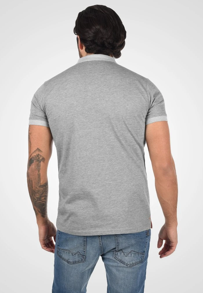 Nouveau 🥰 Solid SDNEDAL - Polo - Grey Melange 👍 3 Nouveau 🥰 Solid SDNEDAL - Polo - Grey Melange 👍 – Image 3