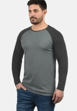 Le moins cher 👍 Solid SDBASTIEN - T-shirt à Manches Longues - Grey Melange ⭐