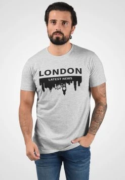 De gros ✨ Solid SDCIMO - T-shirt Imprimé - Light Grey Melange ⭐