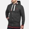 Coupon ⌛ Solid SDBENJAMINZIP - Sweat à Capuche Zippé - Grey 🧨