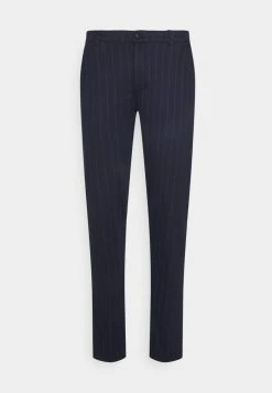 Meilleure vente 😀 Solid BARRO STRIPE PANTS - Chino - Insignia Blue 😍 -Solid Soldes 7b3573188ada42a0b51b7a69c876806c