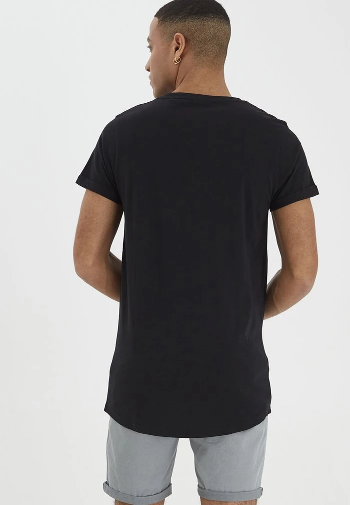 Nouveau 😍 Solid SDLONGO - T-shirt Basique - Black 🛒 3 Nouveau 😍 Solid SDLONGO - T-shirt Basique - Black 🛒 – Image 3