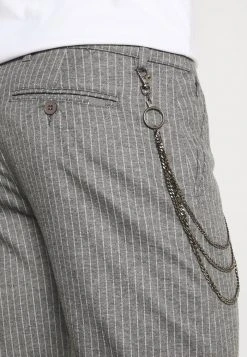 Budget ⌛ Solid SDBARRO ZIPPER STRIPE - Pantalon Classique - Dark Grey 🎁 -Solid Soldes 81f84edb36aa4b02bec75145a2a1cdf0