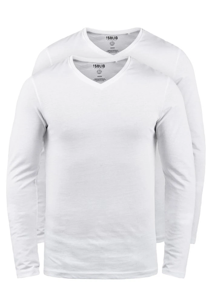 Meilleure affaire ❤️ Solid SDBASIL - T-shirt à Manches Longues - White 👍 4 Meilleure affaire ❤️ Solid SDBASIL - T-shirt à Manches Longues - White 👍 – Image 4