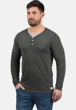 Offres ✔️ Solid SDDORIANO - T-shirt à Manches Longues - Dark Grey 🥰