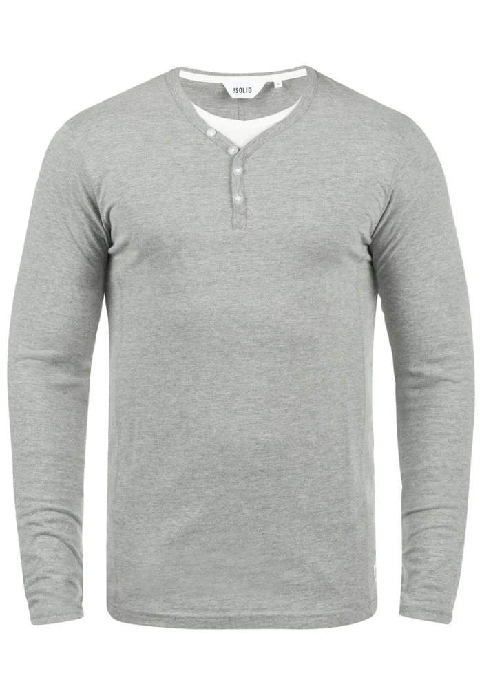 Meilleure vente 🥰 Solid SDDORIANO - T-shirt à Manches Longues - Light Grey ✔️ 4 Meilleure vente 🥰 Solid SDDORIANO - T-shirt à Manches Longues - Light Grey ✔️ – Image 4