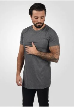 Nouveau ❤️ Solid SDLONGO - T-shirt Basique - Grey Melange 👏