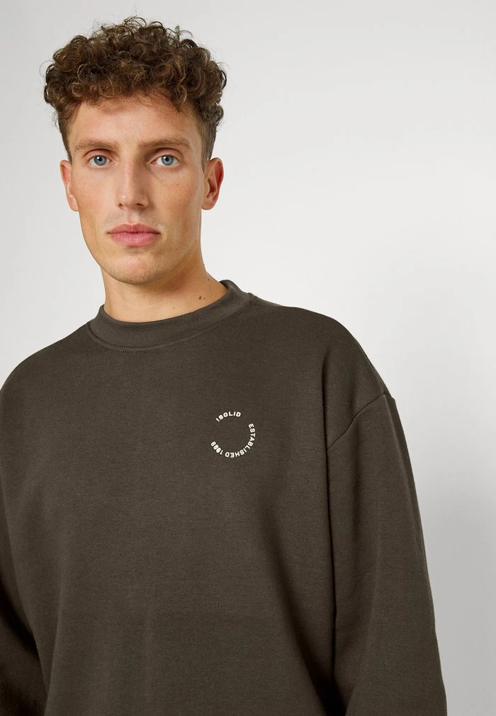 Meilleure affaire 🤩 Solid VICTER - Sweatshirt - Dark Brown ⭐ 4 Meilleure affaire 🤩 Solid VICTER - Sweatshirt - Dark Brown ⭐ – Image 4