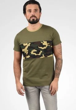 Tout neuf 👍 Solid SDCALLUX - T-shirt Imprimé - Dusty Olive 🎉