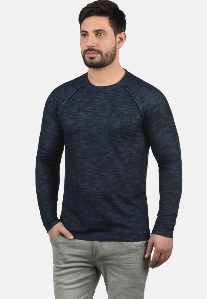 Budget ⭐ Solid SDDON - Sweatshirt - Blue 🥰 1 Budget ⭐ Solid SDDON - Sweatshirt - Blue 🥰