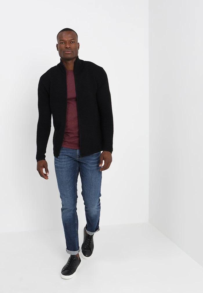 Vente flash ✨ Solid SDSTRUAN CARDIGAN - Gilet - Black 🌟 2 Vente flash ✨ Solid SDSTRUAN CARDIGAN - Gilet - Black 🌟 – Image 2