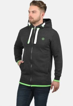 Offres ⭐ Solid SDBENJAMINZIP - Sweat à Capuche Zippé - Dark Grey ✔️