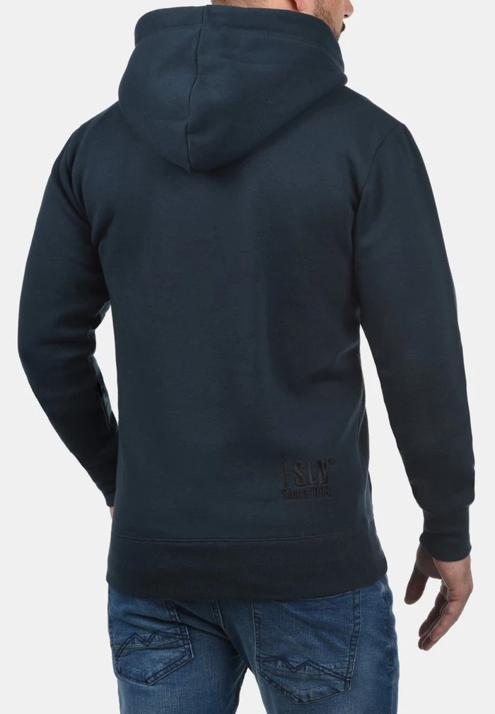 Vente flash 🎁 Solid SDBENE - Sweat à Capuche Zippé - Blue 🎉 2 Vente flash 🎁 Solid SDBENE - Sweat à Capuche Zippé - Blue 🎉 – Image 2