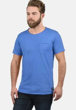 Bon marché ❤️ Solid SDANDREJ - T-shirt Basique - Blue 🔔