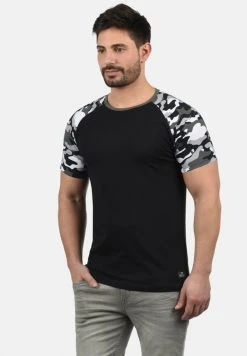 Bon marché ✨ Solid SDCAHIL - T-shirt Imprimé - Black/grey ❤️