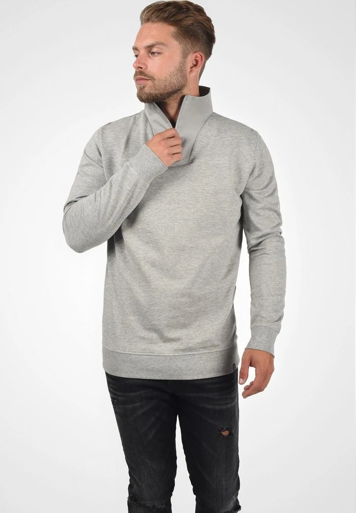 Le moins cher 😉 Solid SDJORKE - Sweatshirt - Grey Melange 🥰 1 Le moins cher 😉 Solid SDJORKE - Sweatshirt - Grey Melange 🥰