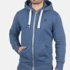 Grosses soldes 😉 Solid SDBENNZIP - Sweat à Capuche Zippé - Faded Blue 🤩