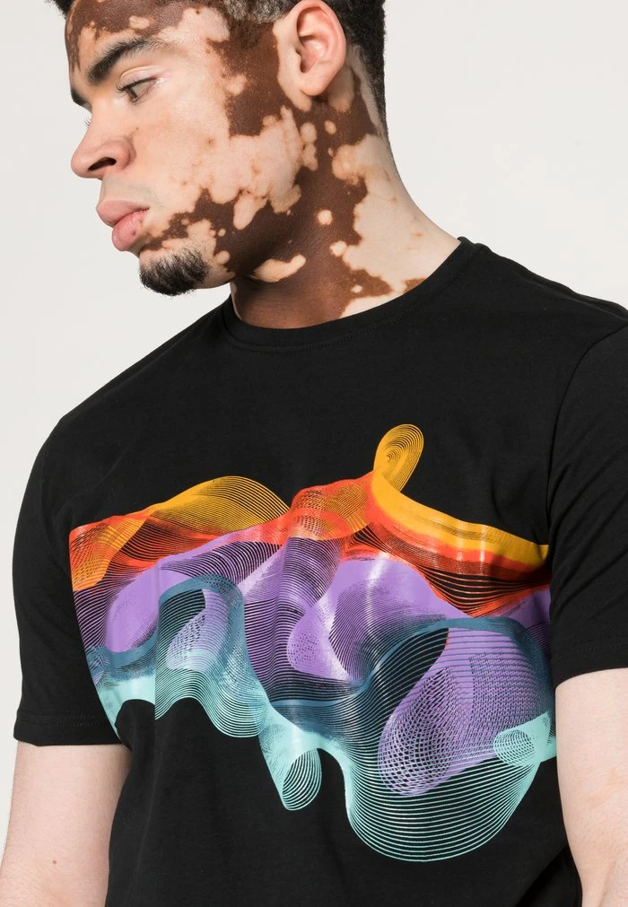 Meilleure affaire ✨ Solid PIETER - T-shirt Imprimé - Black ⭐ 5 Meilleure affaire ✨ Solid PIETER - T-shirt Imprimé - Black ⭐ – Image 5