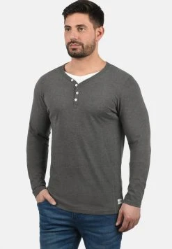 Meilleur prix 🌟 Solid SDDORIANO - T-shirt à Manches Longues - Grey ⌛