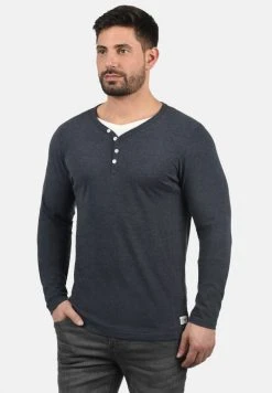 Offres 😉 Solid SDDORIANO - T-shirt à Manches Longues - Dark Blue 👍