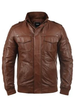 Vente flash 👍 Solid SDCAMASH - Veste En Cuir - Golden Bro 🌟 -Solid Soldes 9dbdbba32afd4bccab0e22cc3f5c4ab2