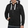 Bon marché 🤩 Solid SDBENJAMINZIP - Sweat à Capuche Zippé - Black Pil 🎉