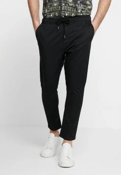 Bon marché ⌛ Solid TRUC CROPPED - Pantalon Classique - Black ✨