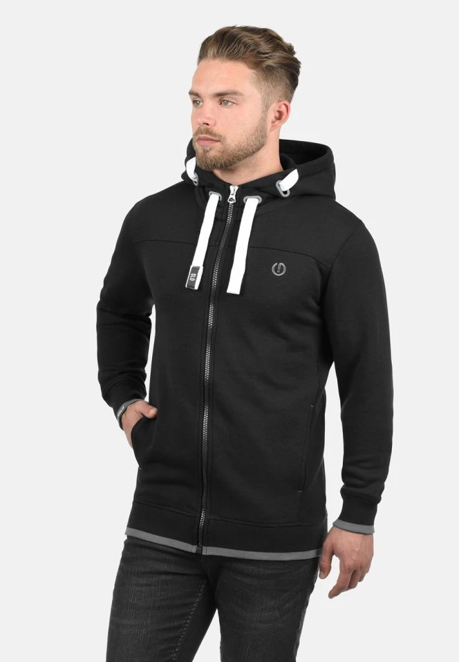 Le moins cher ⌛ Solid SDBENJAMINZIP - Sweat à Capuche Zippé - Black 🔔 1 Le moins cher ⌛ Solid SDBENJAMINZIP - Sweat à Capuche Zippé - Black 🔔