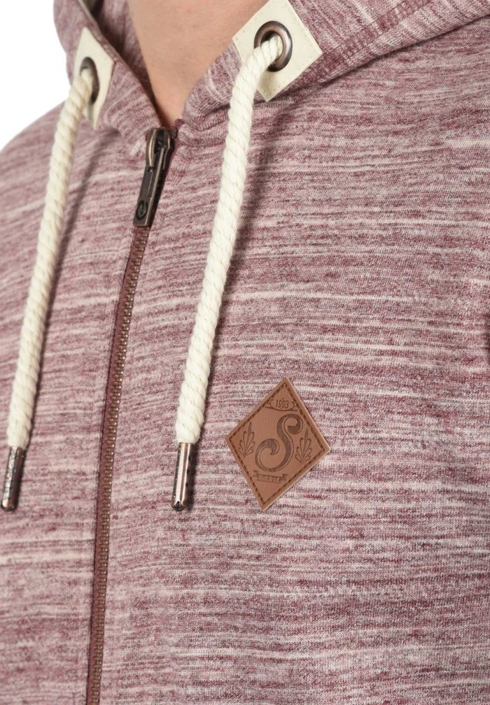 Nouveau 🎉 Solid SDCRAIG - Sweat à Capuche Zippé - Wine Red 😀 3 Nouveau 🎉 Solid SDCRAIG - Sweat à Capuche Zippé - Wine Red 😀 – Image 3