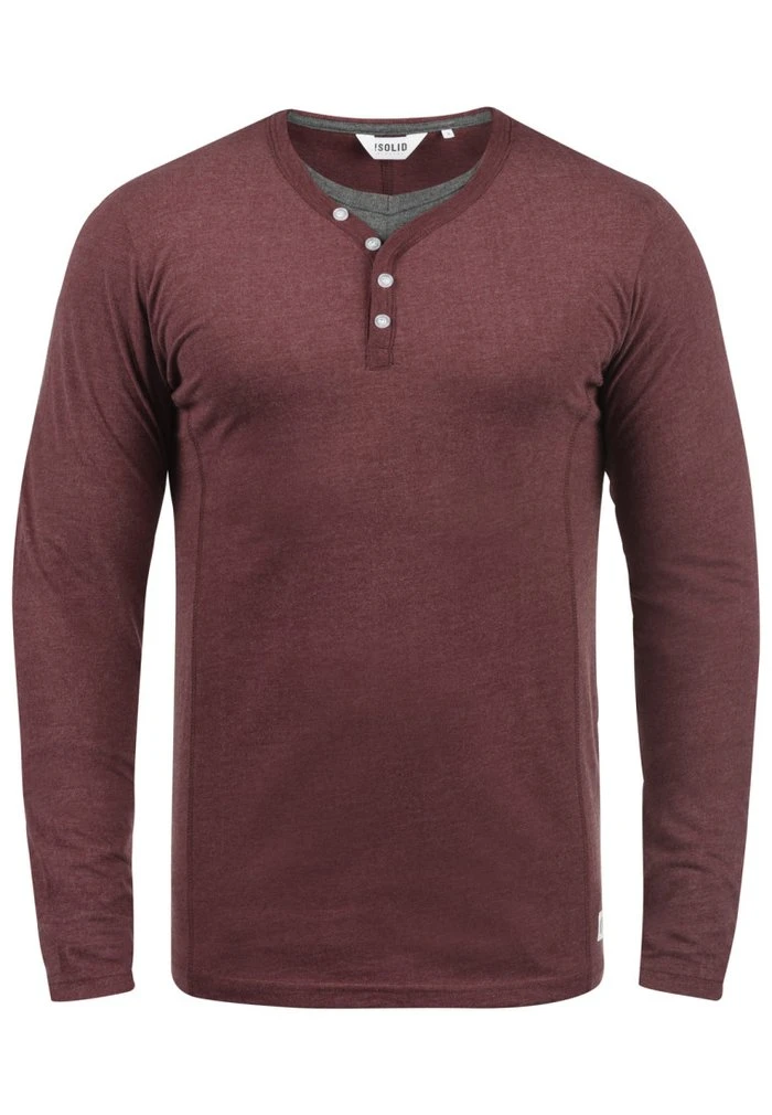 Meilleure vente ❤️ Solid SDDORIANO - T-shirt à Manches Longues - Dark Red 🎁 4 Meilleure vente ❤️ Solid SDDORIANO - T-shirt à Manches Longues - Dark Red 🎁 – Image 4