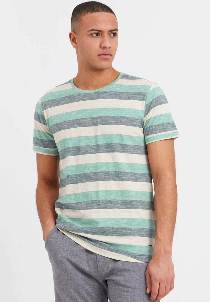 Bon marché 🥰 Solid SDTHICCO - T-shirt Imprimé - Green/white 🌟 1 Bon marché 🥰 Solid SDTHICCO - T-shirt Imprimé - Green/white 🌟