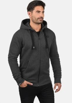 Acheter ❤️ Solid SDBENE - Sweat à Capuche Zippé - Dark Grey ✨