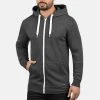 Promo 🔥 Solid SDOLLI - Sweat à Capuche Zippé - Dark Grey 👍