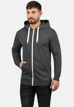 Promo 🔥 Solid SDOLLI - Sweat à Capuche Zippé - Dark Grey 👍