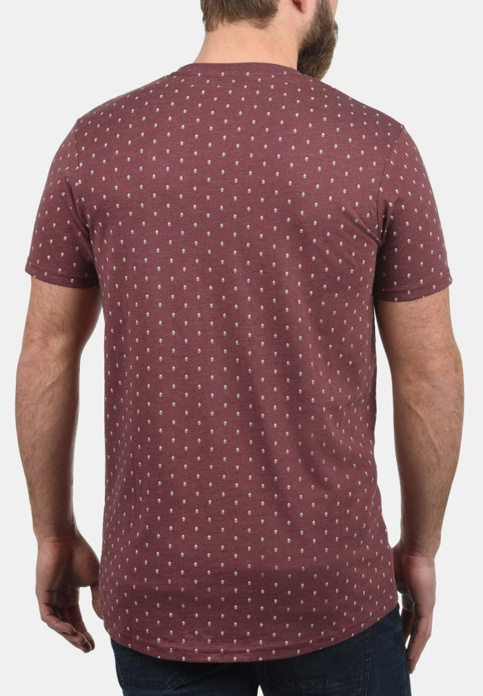 Meilleure vente 🥰 Solid SDAARON - T-shirt Imprimé - Wine Red Melange 👏 2 Meilleure vente 🥰 Solid SDAARON - T-shirt Imprimé - Wine Red Melange 👏 – Image 2