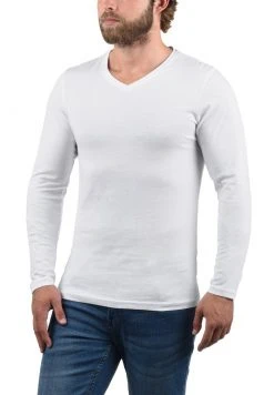 Coupon ⭐ Solid SDBASIL - T-shirt à Manches Longues - Blue, Black, White ✨ -Solid Soldes bc4e5600af7c49fd9c3839e31207eac0