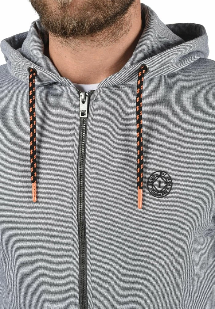 Promo ✔️ Solid SDRAFKO - Sweat à Capuche Zippé - Grey Melange ✨ 4 Promo ✔️ Solid SDRAFKO - Sweat à Capuche Zippé - Grey Melange ✨ – Image 4