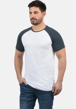 Coupon 🔥 Solid SDBASTIAN - T-shirt Basique - White/blue ✔️