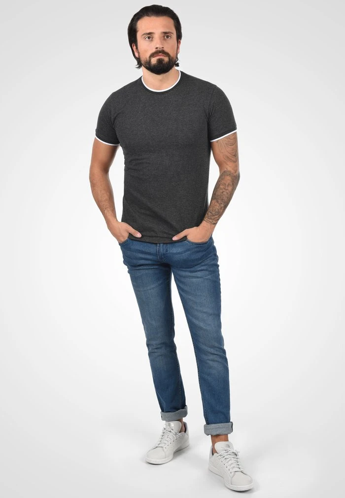 Acheter ✔️ Solid SDSAUL - T-shirt Imprimé - Dark Grey Melange ❤️ 2 Acheter ✔️ Solid SDSAUL - T-shirt Imprimé - Dark Grey Melange ❤️ – Image 2