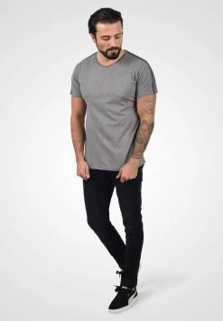 Meilleure affaire ❤️ Solid SDGAWAN - T-shirt Imprimé - Grey Melange ❤️ -Solid Soldes c76c9bfdee95404ea2ce9f2f400ae203