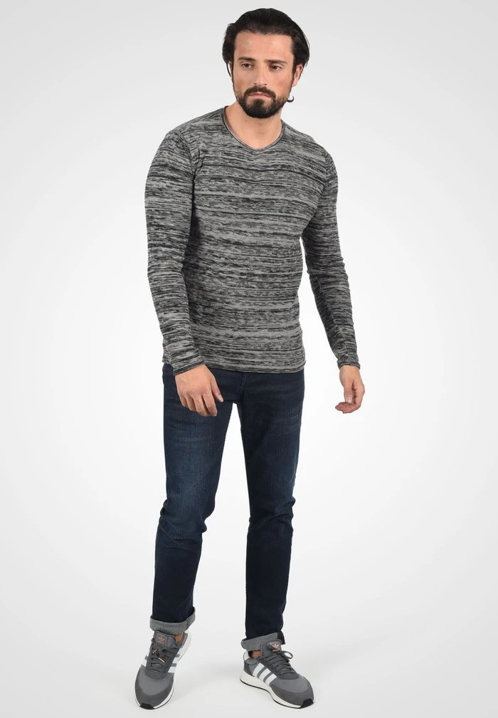 Bon marché 😉 Solid SDKNIT - Pullover - Grey Mel 🛒 2 Bon marché 😉 Solid SDKNIT - Pullover - Grey Mel 🛒 – Image 2
