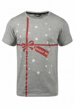 Nouveau ⭐ Solid SDALASKO - T-shirt Imprimé - Grey Melange ✨ -Solid Soldes c88662c3160b4c0ba155411249d6e09a