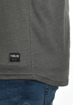 Promo 🥰 Solid SDBOB - T-shirt Basique - Grey Melange 👏 -Solid Soldes ca33b0044aa649629bd26b0ff47bed7b