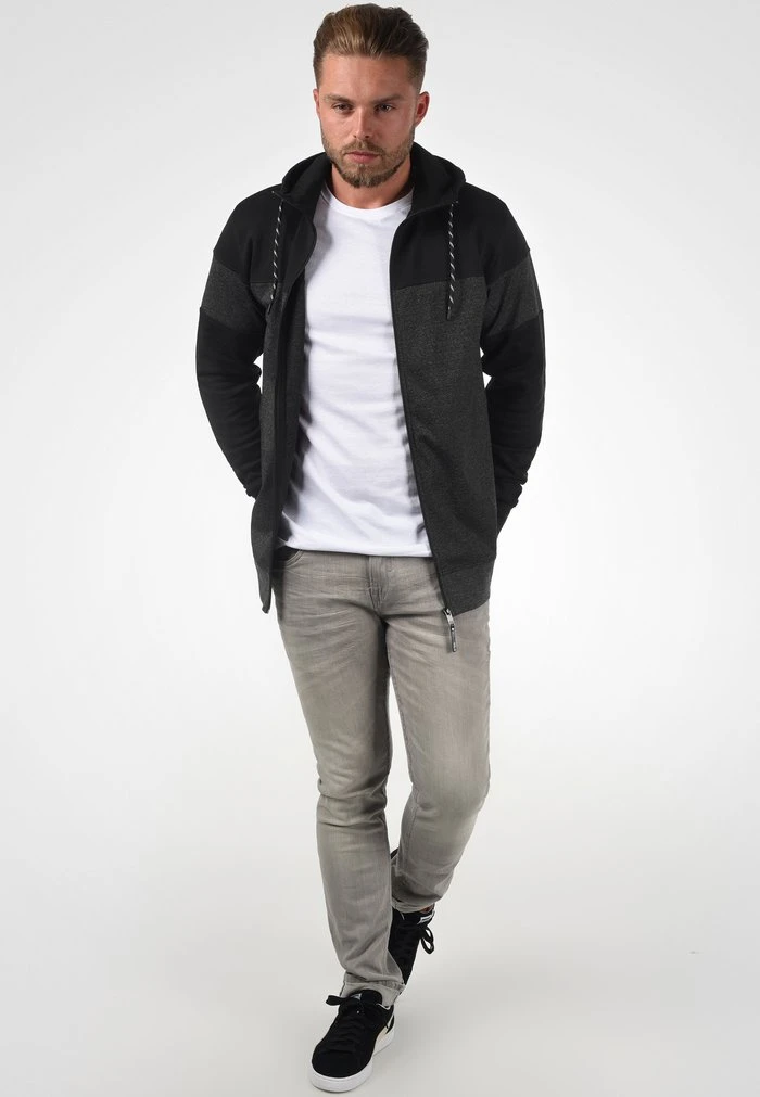 Grosses soldes 🤩 Solid SDBARIS - Sweat à Capuche Zippé - Black 👍 2 Grosses soldes 🤩 Solid SDBARIS - Sweat à Capuche Zippé - Black 👍 – Image 2