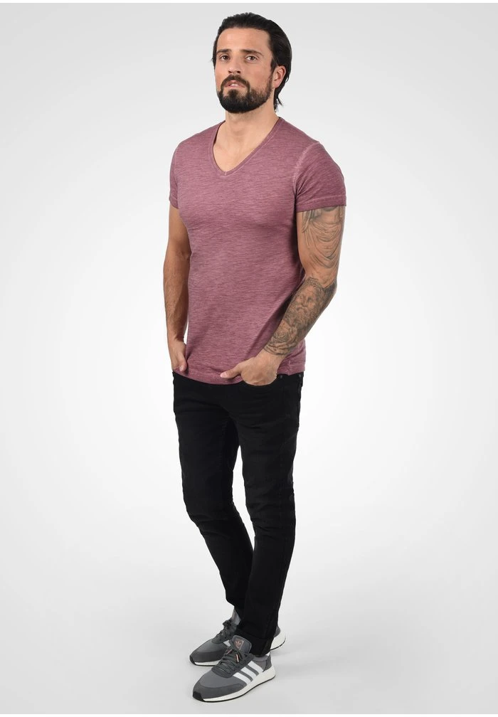 Grosses soldes 💯 Solid CONLEY - T-shirt Imprimé - Wine Red 🎉 2 Grosses soldes 💯 Solid CONLEY - T-shirt Imprimé - Wine Red 🎉 – Image 2