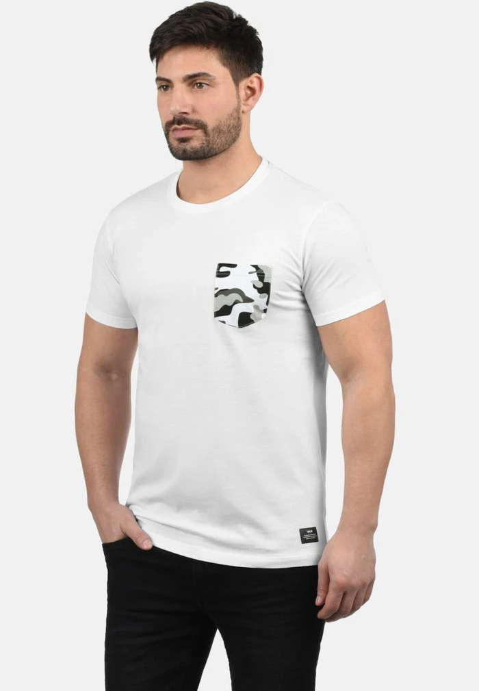 Les meilleures critiques de đ Solid SDCALVIN - T-shirt Imprimé - White/grey â 1 Les meilleures critiques de đ Solid SDCALVIN - T-shirt Imprimé - White/grey â