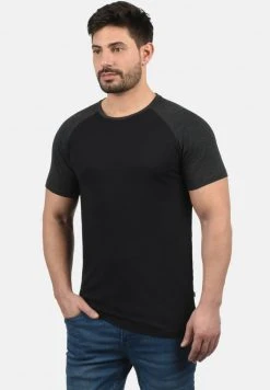 Sortie 🌟 Solid SDBASTIAN - T-shirt Basique - Black 🎁