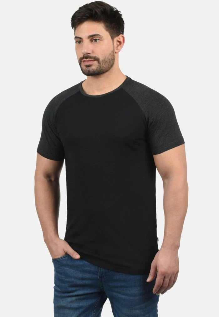 Sortie 🌟 Solid SDBASTIAN - T-shirt Basique - Black 🎁 1 Sortie 🌟 Solid SDBASTIAN - T-shirt Basique - Black 🎁
